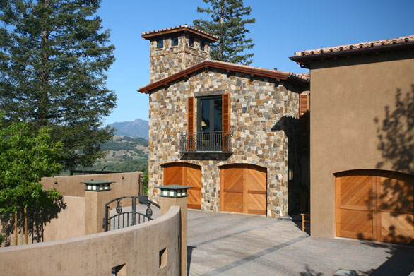 Alexander Valley Residence, driveway and garage