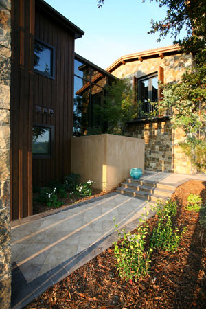 Alexander Valley Residence, side entrance