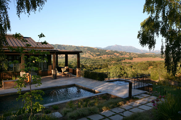 Alexander Valley Residence, pool and view