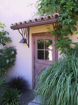 Dry Creek Courtyard, door detail