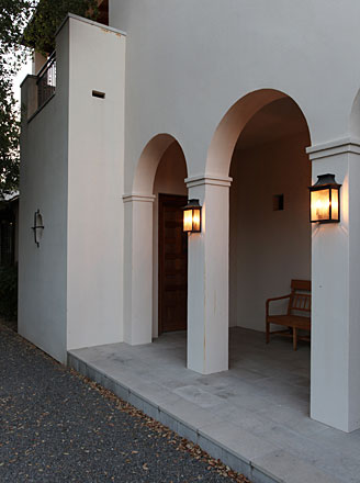 Contemporary Hacienda arched entrance 