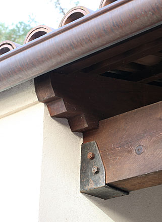 Contemporary Hacienda beam detail