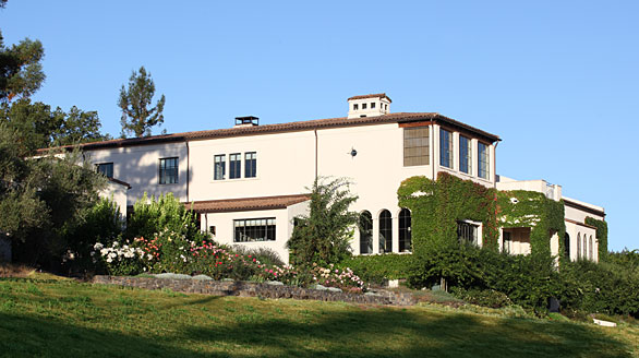 Contemporary Hacienda Exterior Gardens and Side view of house